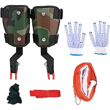 Tree Climbing Spikes Set Spurs Non Slip Dual Teeth Gear with Safety Belt for Tree Work Trimming Cutting Logging Picking Fruit