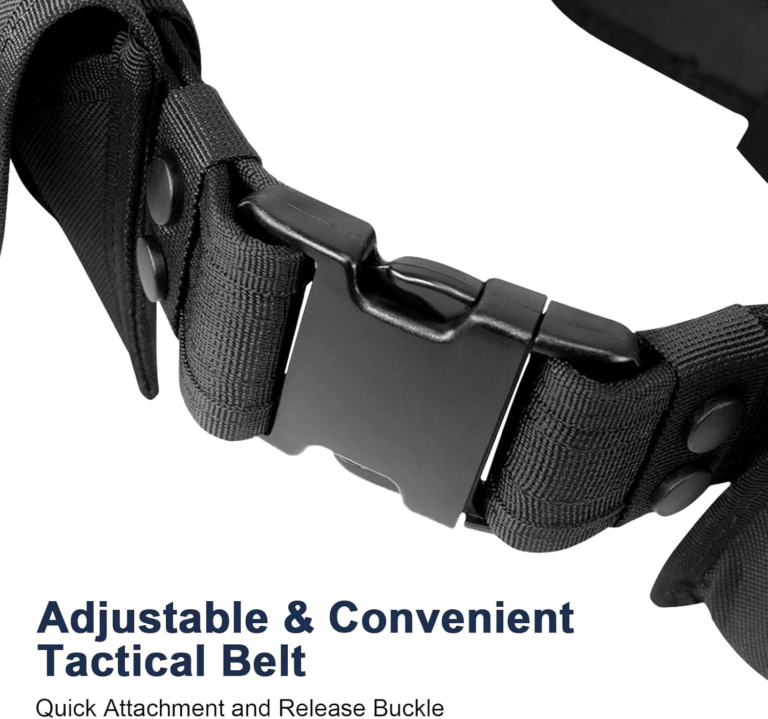 Odoland Police Security Modular Equipment System - Molded Duty Belt Set with Colt 1911, Flashlight, Baton Holsters