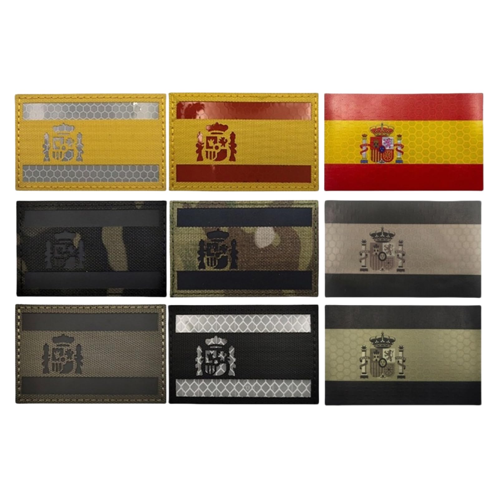 Patch réfléchissant infrarouge espagne à fixation scratch pour gilet tactique