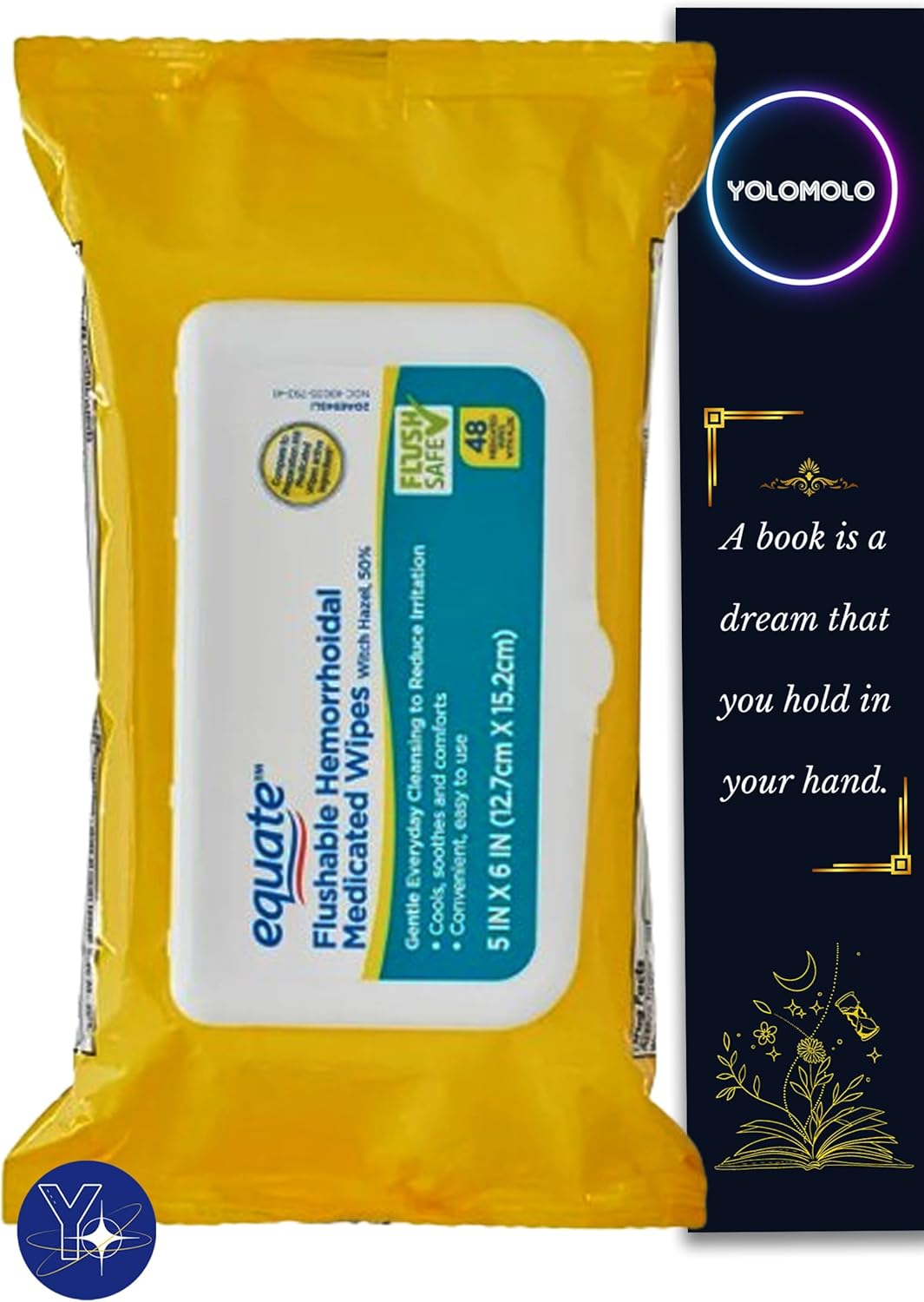 Equate Witch Hazel Flushable Hemorrhoidal Medicated Wipes, 48 Count and