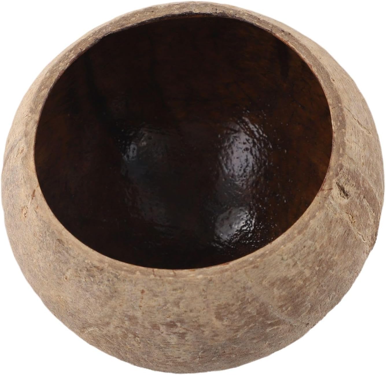 Small Coconut Bowl Candle Cup Round Bowl for Fruit and Dried Fruit Plate Handmade from Old Coconut Shell Eco (primitive shell)