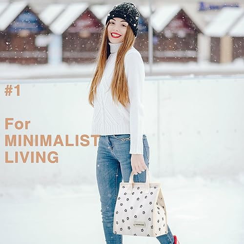 Miniatura 2 de TELLUMO Lonchera de pana para mujeres y hombres, bonita lonchera aislada con gran capacidad (7.5 litros), bolsa de almuerzo reutilizable para el