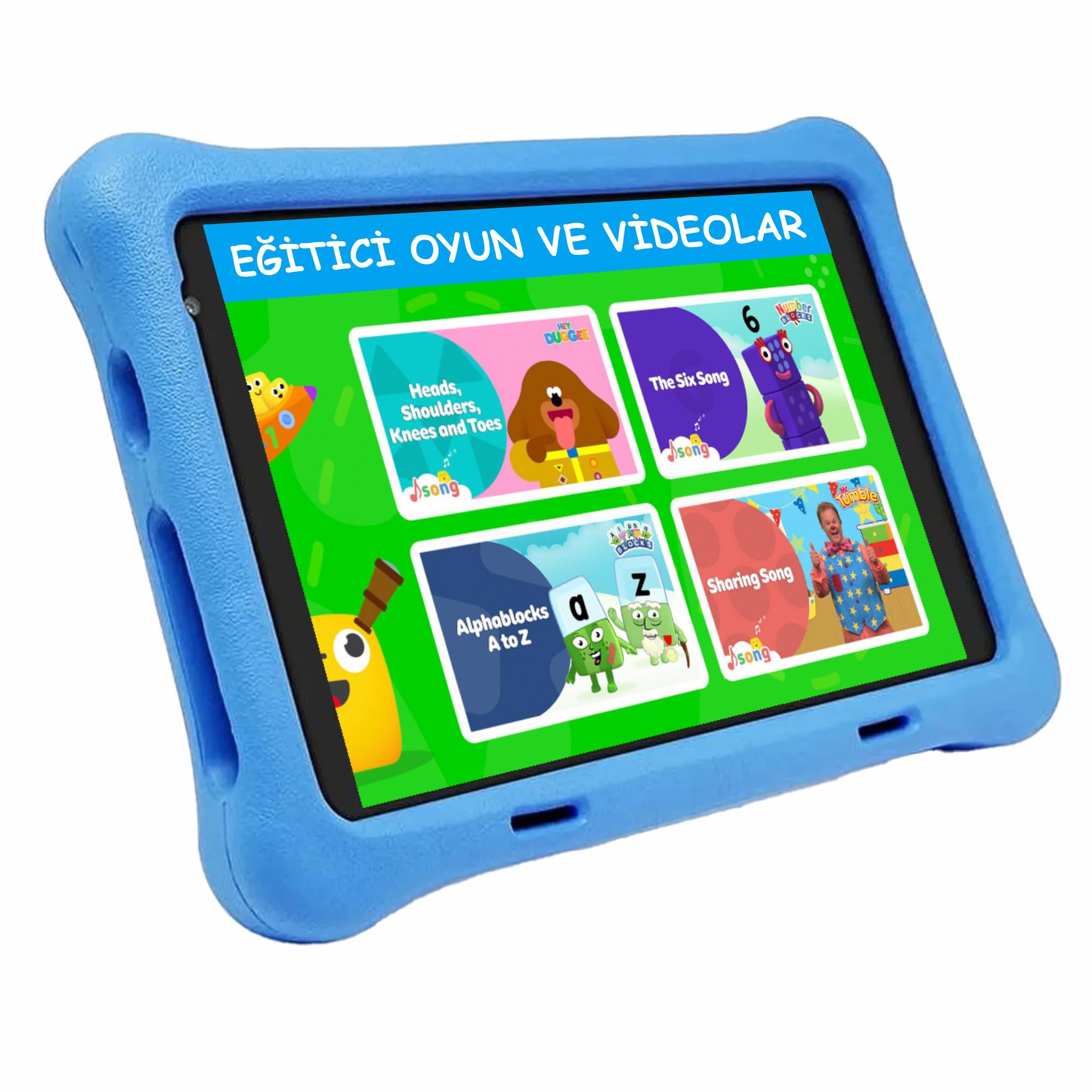 NPO 8" IPS Ekran Android 13.0 A133P 1.8GHz Antişok Çocuk Tableti, Kids Tablet (4GB RAM - 64 GB Kapasite, Mavi, 8 İnç)