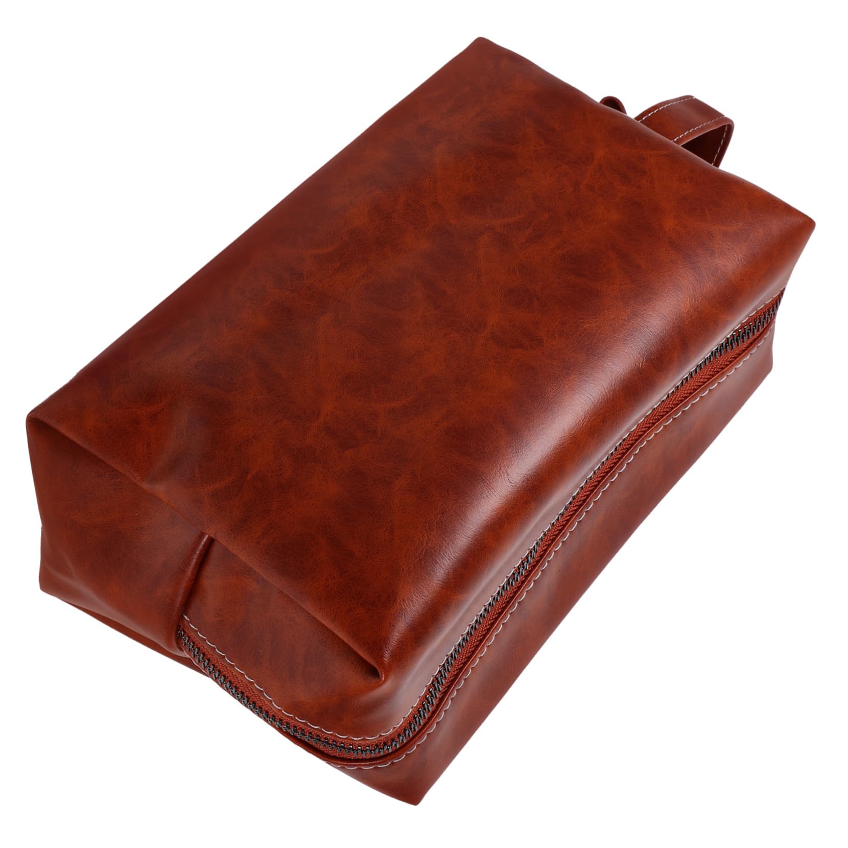 Kit de Maquillaje Neceser Vintage de Cuero PU para Hombres y Mujeres, Ligero Gran Capacidad, Adecuado para Viajes y Almacenamiento de Artículos de Tocador