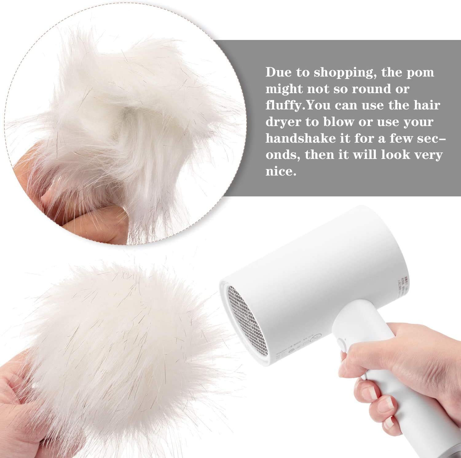 20 Pompones De 4 Cm De Pelo Sintético Con Lazo Elástico Para Manualidades, Decoración De Navidad, Mesa, Cumpleaños Y Ropa - Vino Tinto