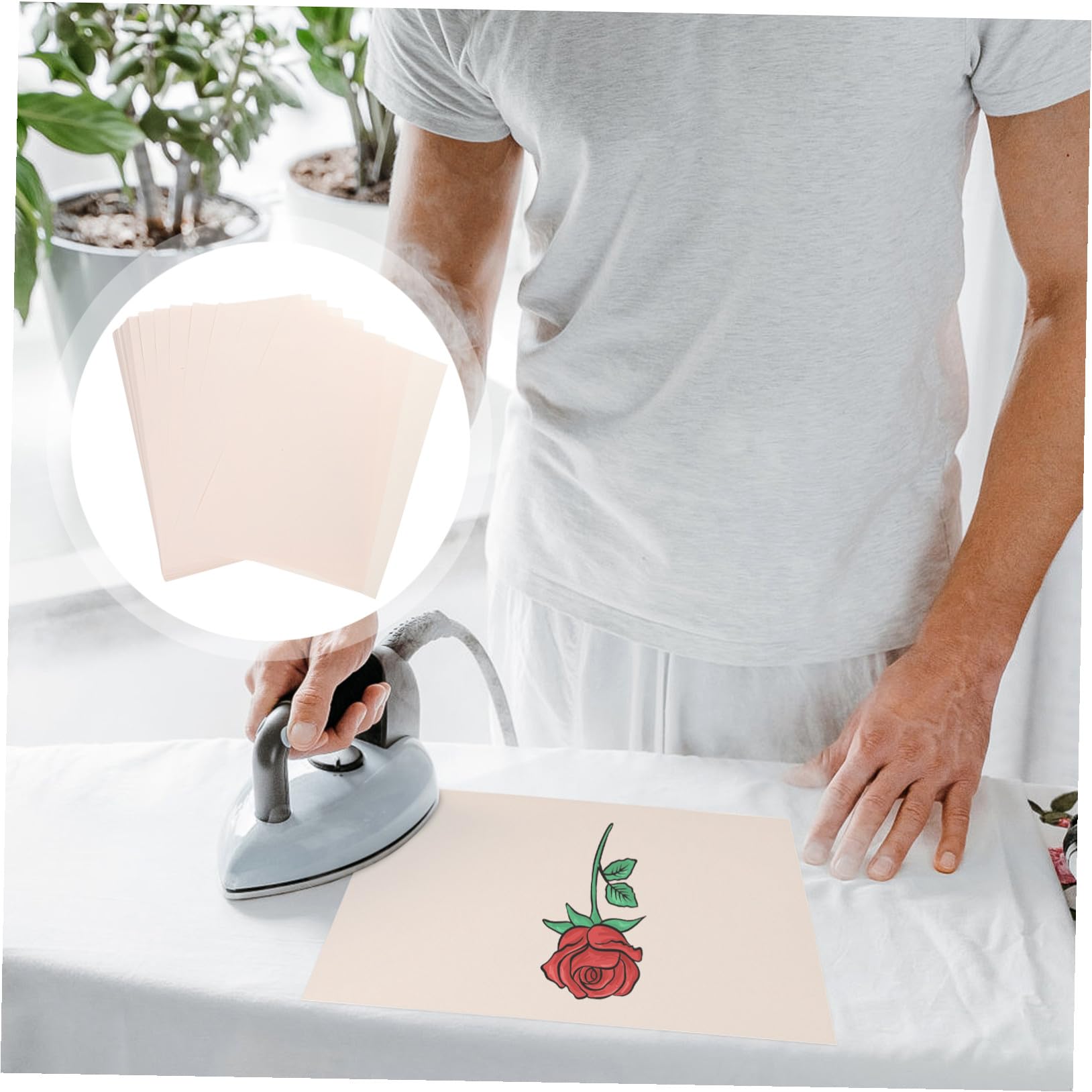 HOMSFOU 100 Stück Sublimationspapier Dickes Transferpapier für T Shirts Textilien für Wärmeübertragungen und Chemiefasern