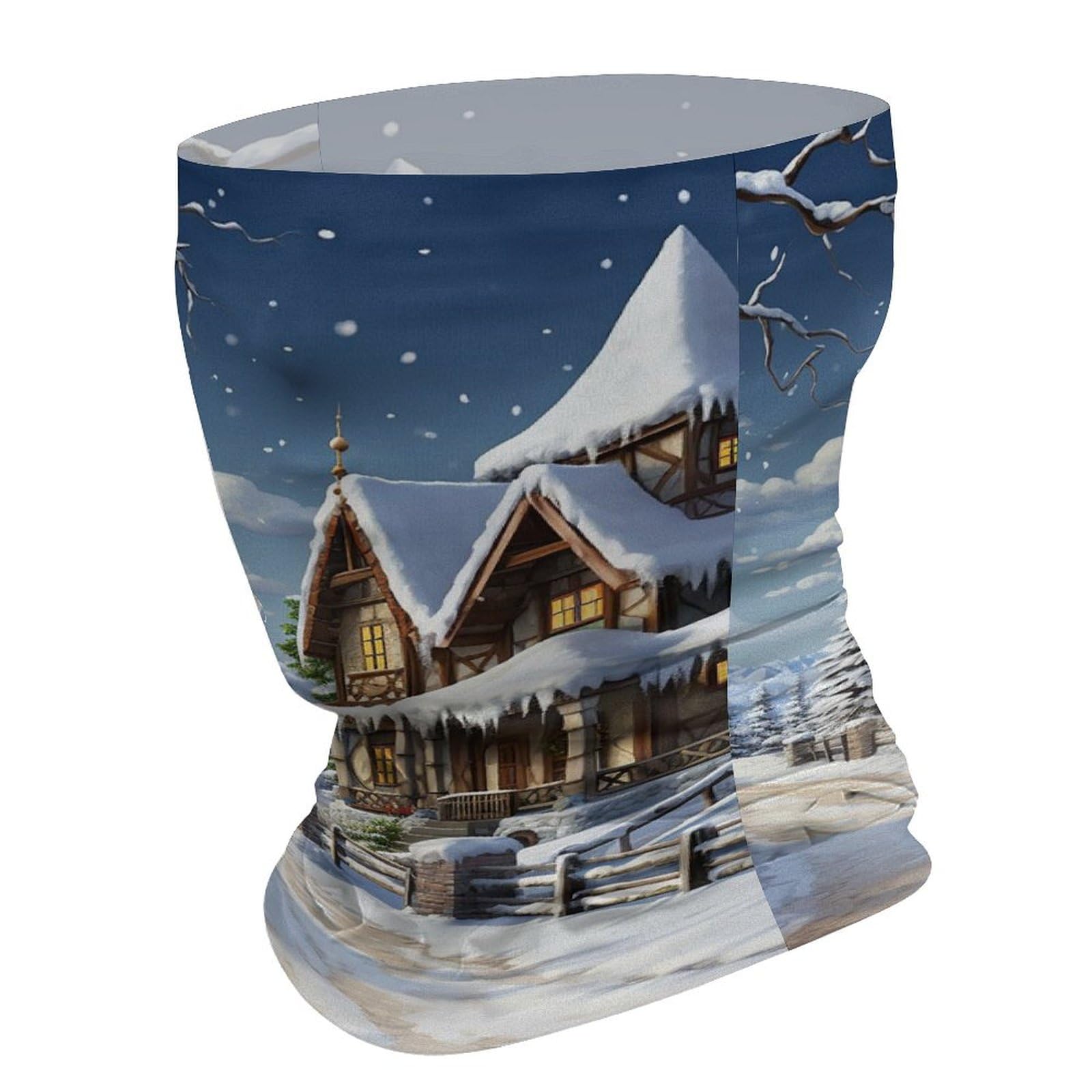 QMNRTK Christmas Winter Happy Scene Balaclava UV Protection Face Mask Breathable Neck Gaiter Ski Mask for Men Women Headwear Bandana Elastic Face Scarf