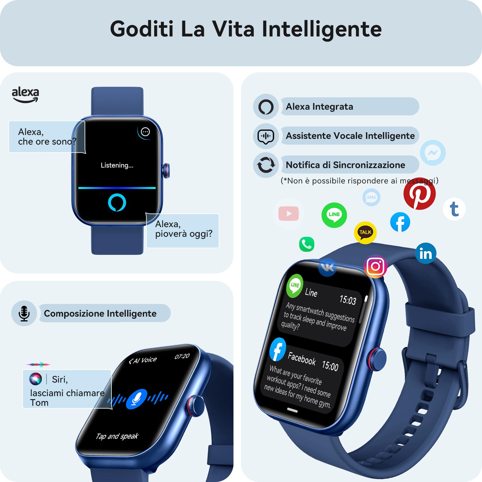 Orologio Smartwatch Uomo- 1.91" Smartwatch con Chiamata Bluetooth e Alexa, 24H Sonno Cardiofrequenzimetro Spo2, 120 Modalità Sport, Impermeabile IP68 Sportivo Digitale Contapassi Uomo per Android iOS