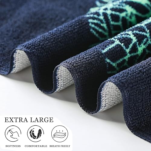 Miniatura 5 de Juego de 2 toallas de playa de gran tamaño, 36 x 70 pulgadas, XL, extra grande, suave, para piscina, natación, camping, viajes, toallas de toalla a