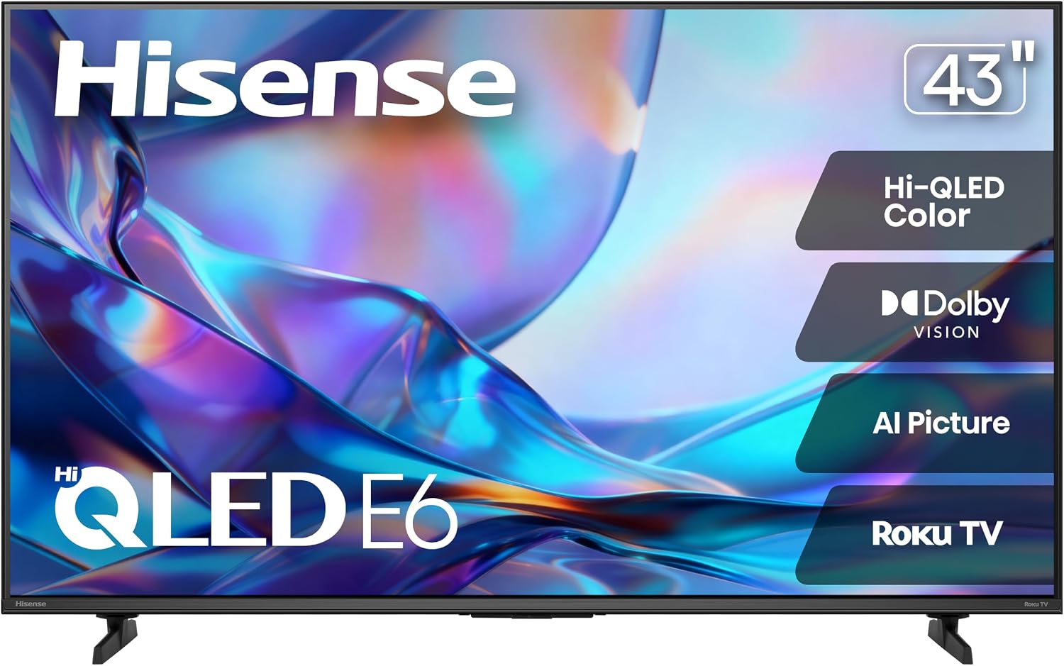 Hisense 43" E6SR Hi-QLED 4K UHD Smart Roku TV (2026)