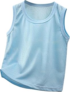 Regalo Niño Camiseta de Verano sin Mangas para Niños, Camiseta sin Mangas de Malla Transpirable para Niños Casual Cómodo Deportivo Ropa Activa para Niños Pequeños hasta Adolescentes Camisa Hombre