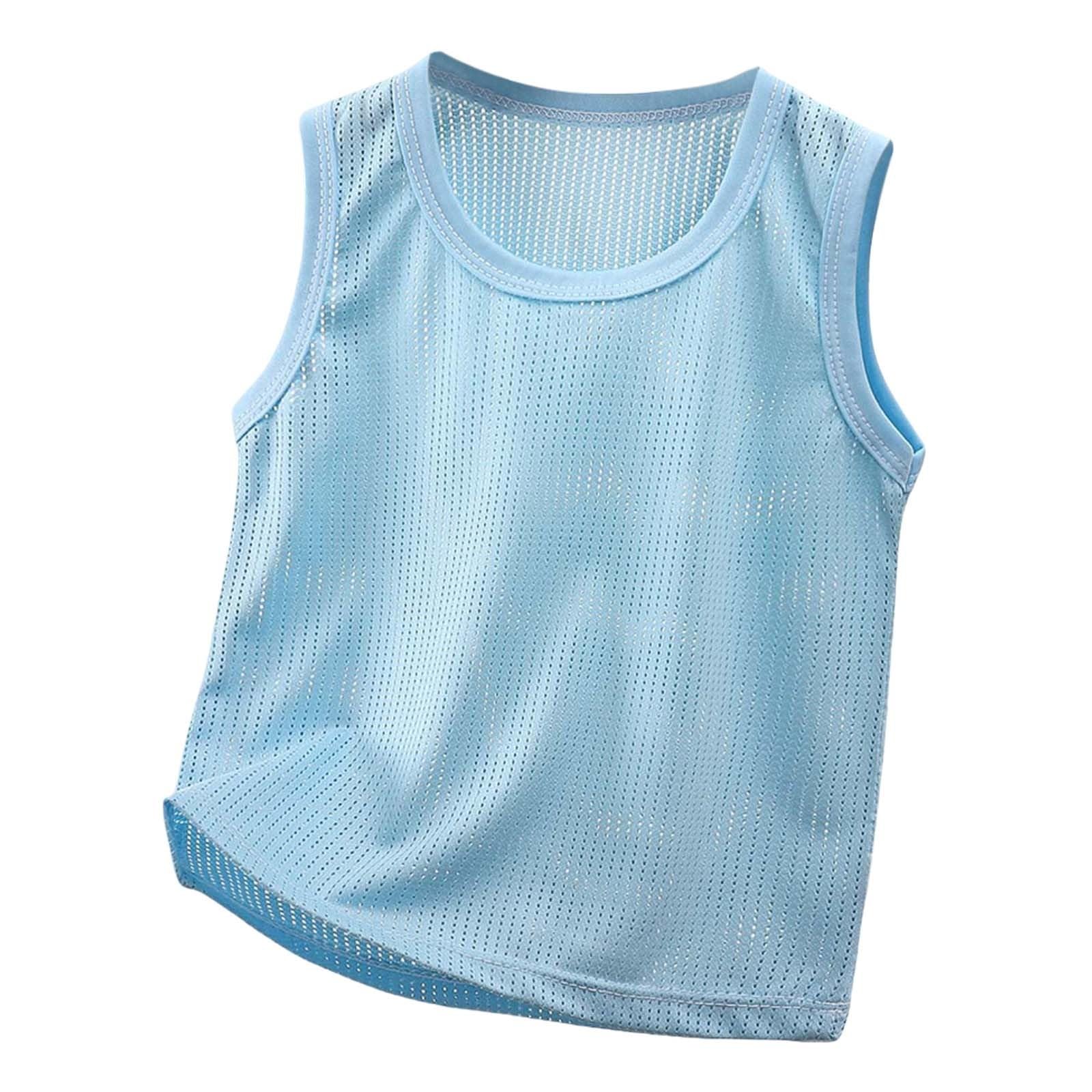 2025 Camiseta de verano sin mangas para niños Camiseta sin mangas de malla transpirable para niños Casual Cómodo Deportivo Ropa Deportiva Niños hasta Adolescentes Reversible Lentejuelas Camisa Niños