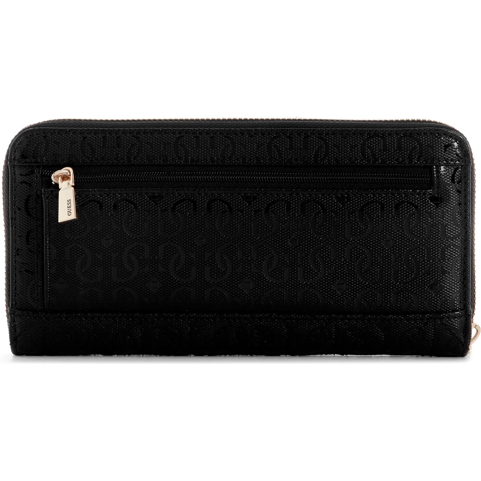 GUESS Monedero Stacey SLG Zip Around Wallet Black Negro