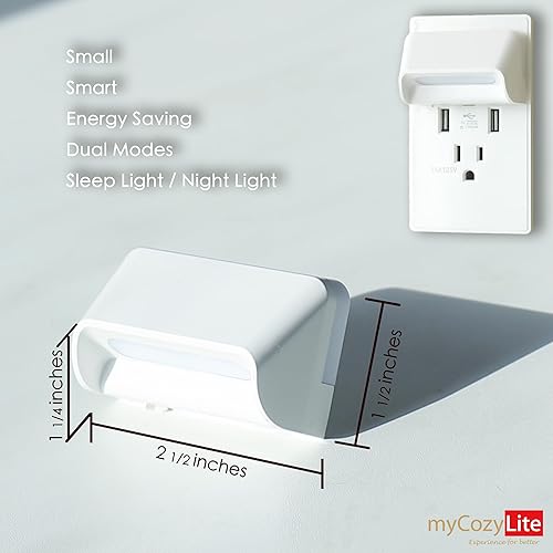 Miniatura 6 de Luz nocturna LED roja, sensor de atardecer a amanecer, modo de iluminación doble, luz guía y luz de sueño, interruptor de encendido y apagado, luz