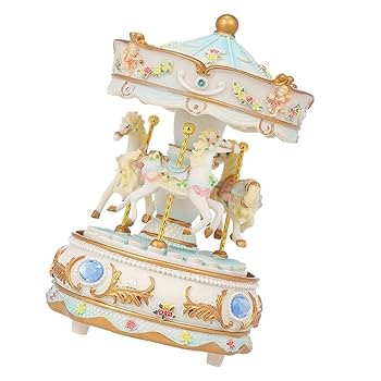レフトン　カルーセルコレクション　メリーゴーランド　オルゴール　アメリカ⑦ Amazon | レアミスタークリスマスメリーゴーランドオルゴール