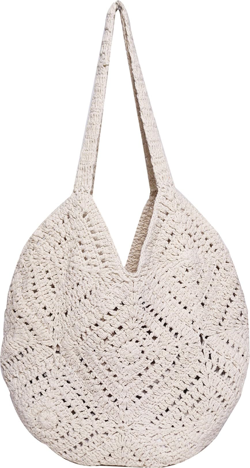 ZZARA Cotton Handcrafted shoulder bag, Cotton lined large tote bag, Retro floral afghan shoulder bag, Summer beach bag, Sling Bag Ivory Colour (B0CGMRS3S7) Amazon Price History, Amazon Price Tracker