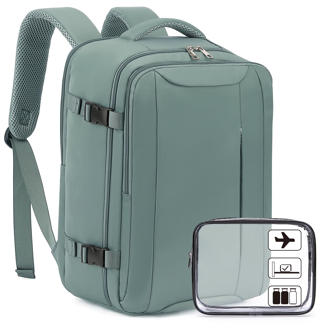 Xkdoai for Easyjet Cabin Bag 45x36x20, Travel Backpack with TSA Approved Clear Bag, Carry-ons Cabin Backpack for Travelling Underseat Cabin Bag Laptop Backpacks Luggage Set — view 11