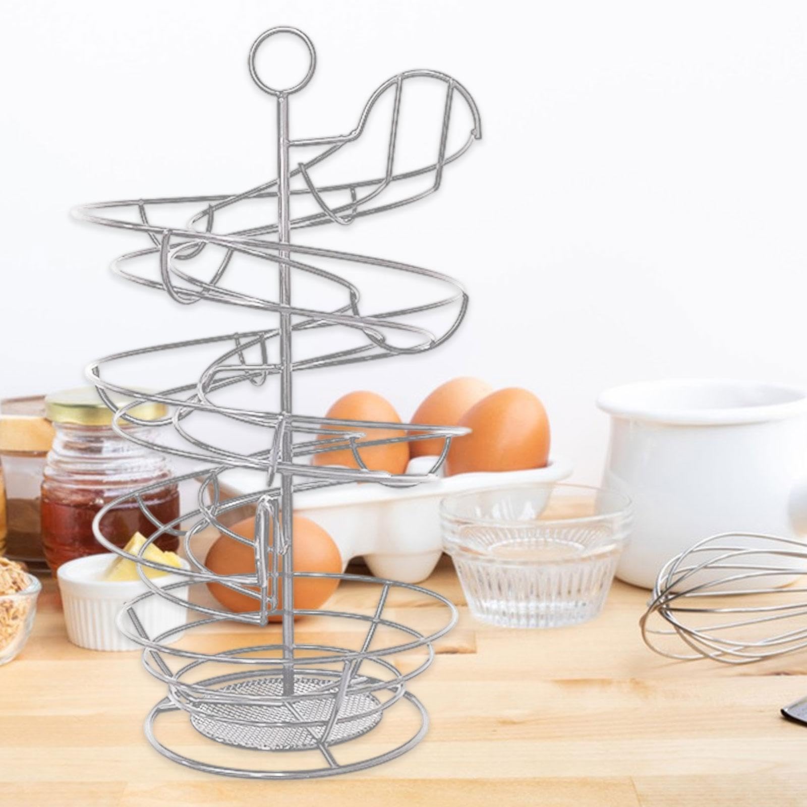 Homyl Spiral Eierspender, Eieraufbewahrungsständer, Modern, Vielseitig, Groß