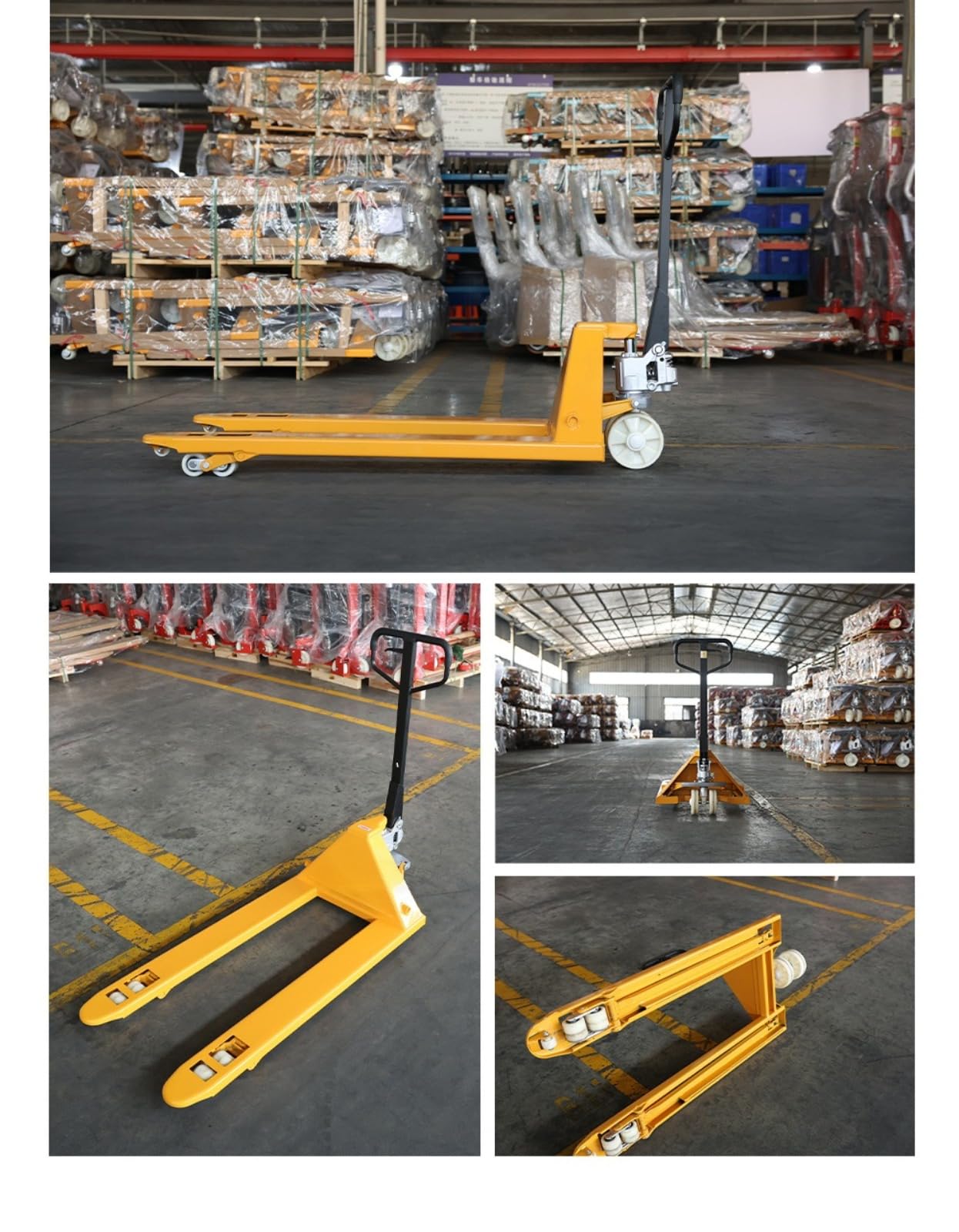 Amazon.co.jp: duwanlhridh フォークリフト 油圧式 ハンドリフト 車輪