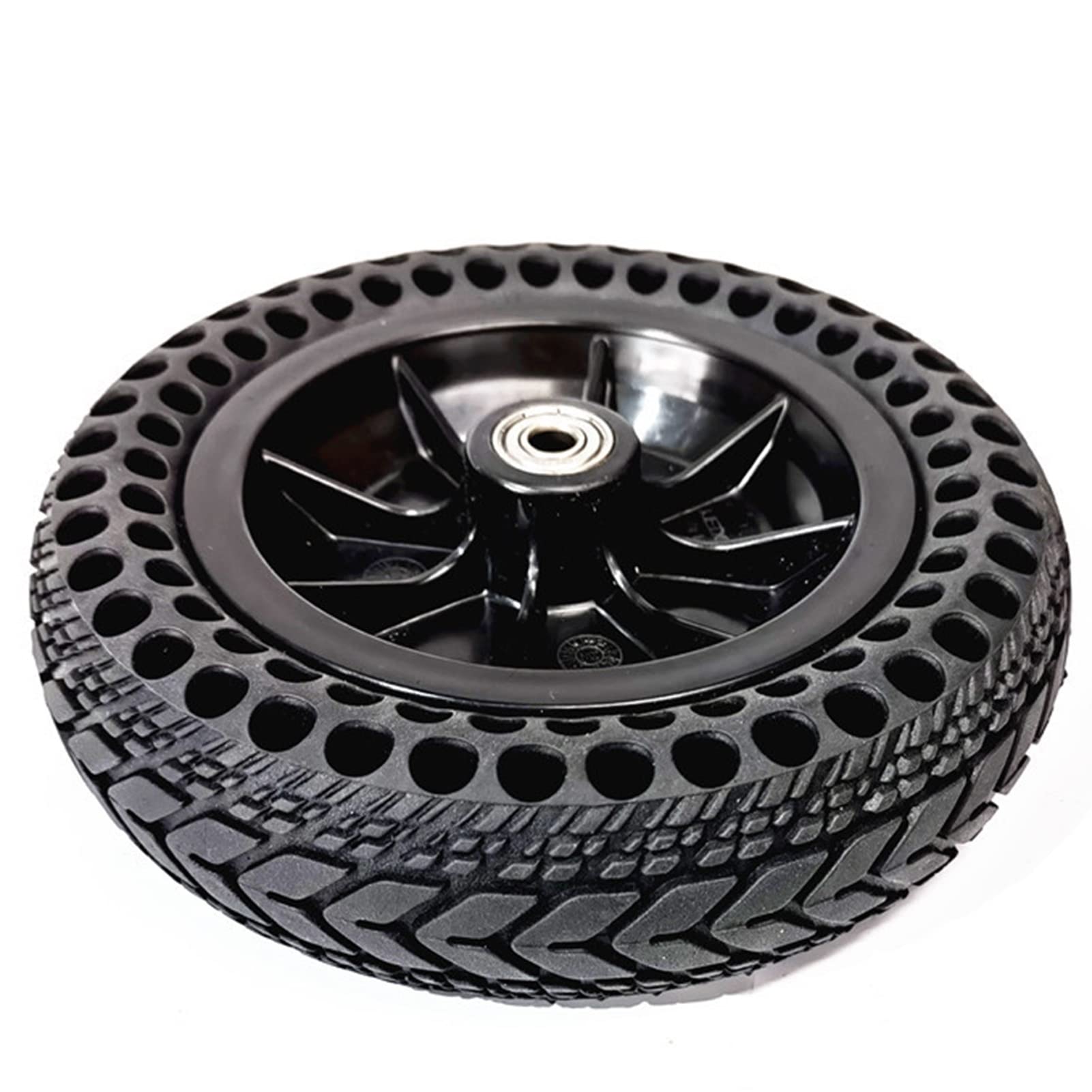 Rueda Delantera para Silla de Ruedas Eléctrica de 8 Pulgadas (2 Piezas), Rueda de Repuesto para Silla de Ruedas, NeumáTico No Inflable de Goma Maciza de Nido de Abeja