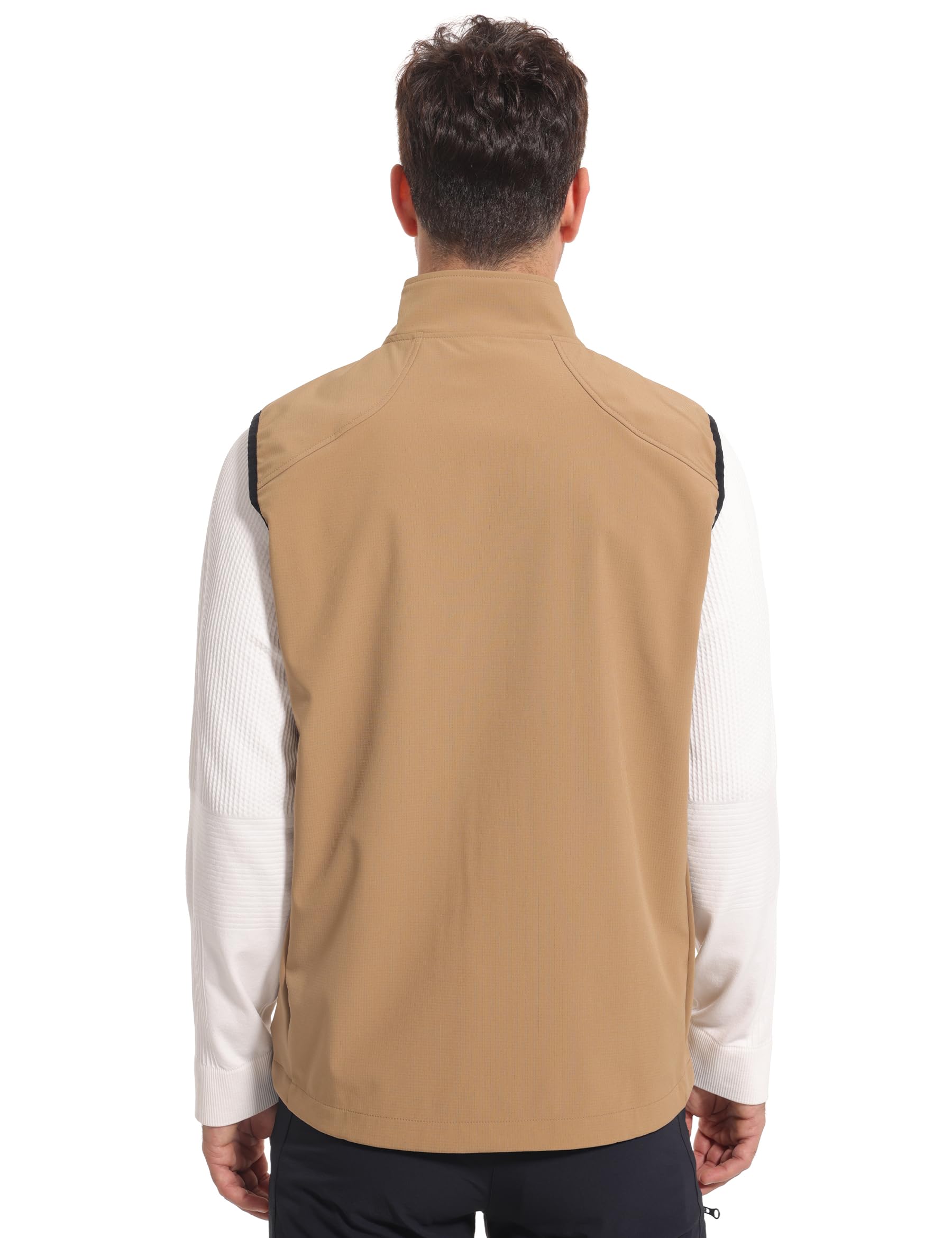 KUTOOK Gilet Uomo Invernale Antivento Fodera di Pile Gilet Trekking Uomo Smanicato in Softshell Impermeabile per Ciclismo Trekking Viaggi Corsa Golf e Vita Quotidiana