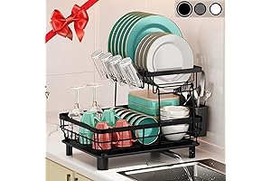 MOUKABAL 2-Tier Kitchen Dish Drying Rack