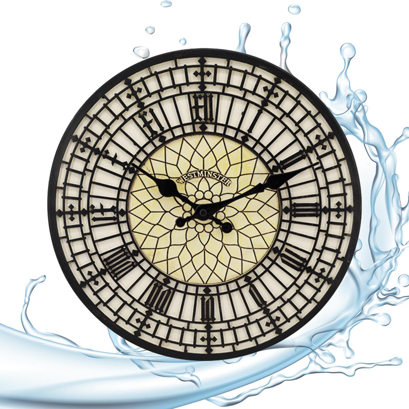 Relojes Exteriores Impermeables | Relojes de Pared Retro con números