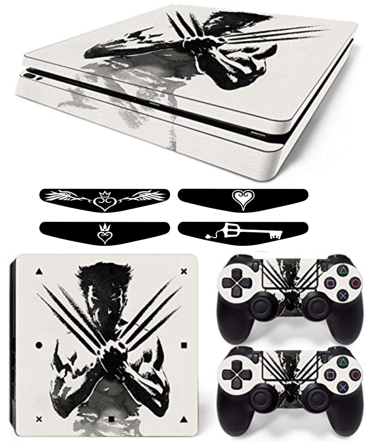 Elton The Wolverine Theme 3M Skin Sticker Cover for PS4 Slim Console and Controllers Full Set Console Decal Stickers for Front & Back 4 Led bar Decal +2 Controller Decal Cover (B08WLVQRPZ) Amazon Price History, Amazon Price Tracker