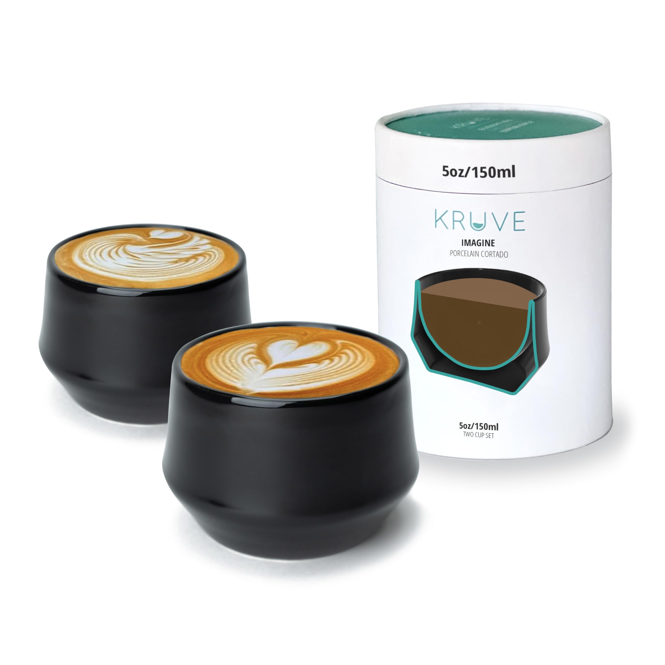 KRUVE IMAGINE Porcelain Latte Coffee Cups