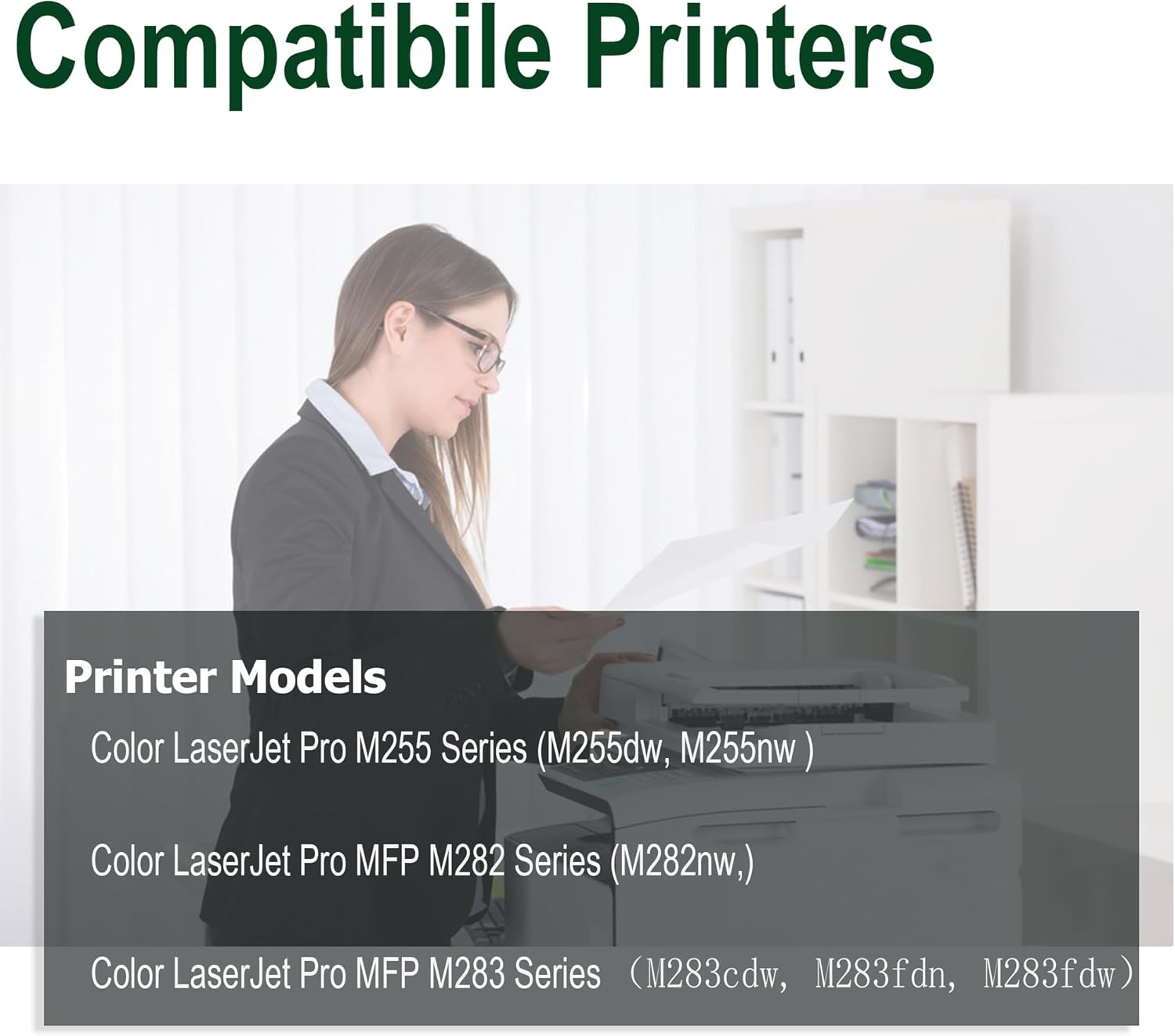 2 Pack Replacement for HP 206X Black High Yield Toner Cartridge W2110X for HP Color Laser Pro MFP M283cdw M283fdw M282nw M255dw,M255nw Printer