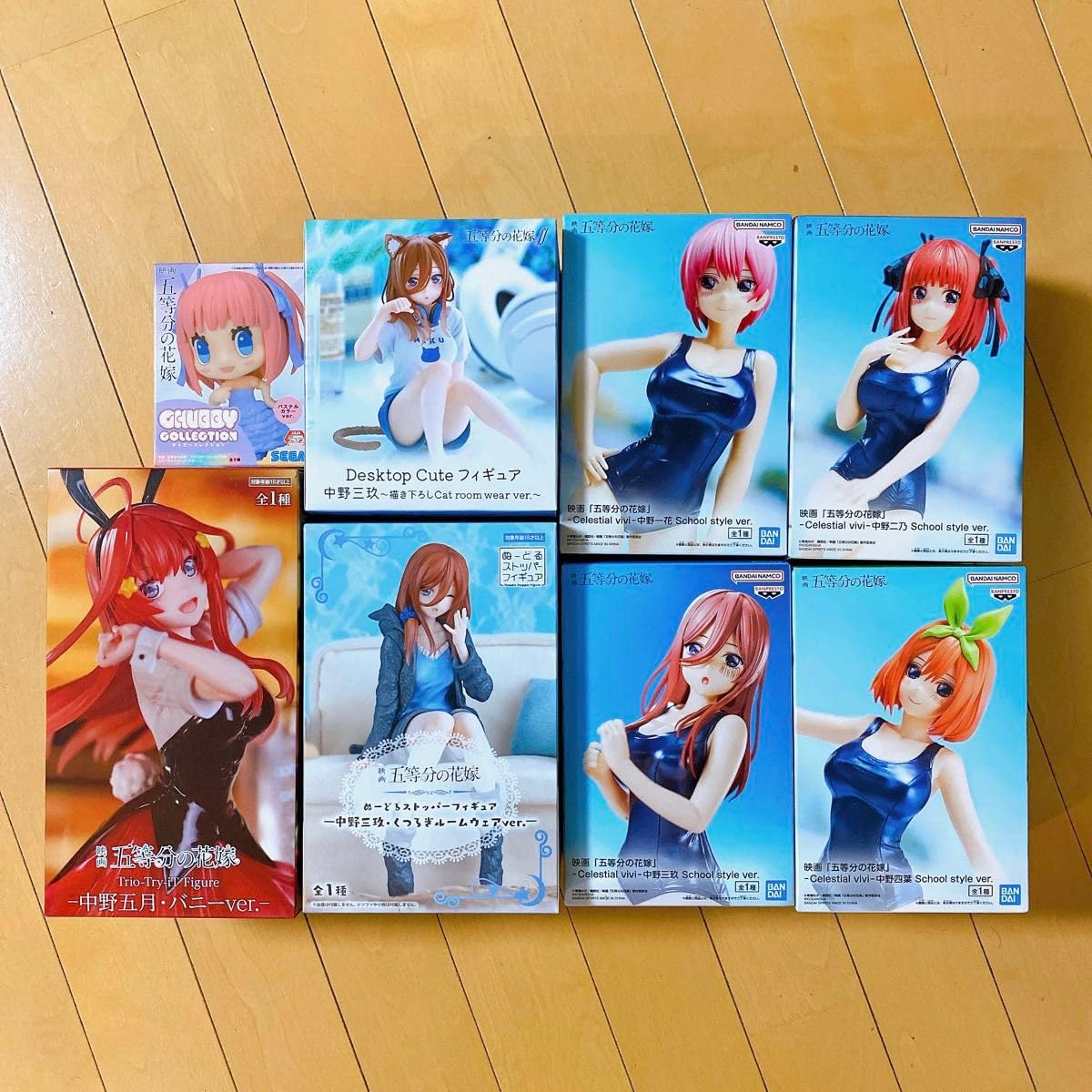 Amazon | 五等分の花嫁 フィギュア 8点セット 一花 二乃 三玖 四葉 