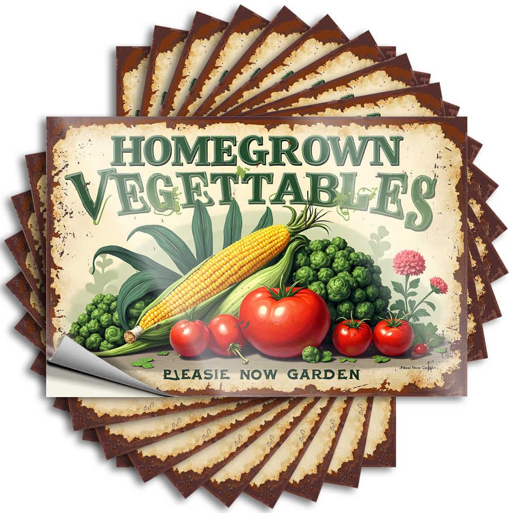 Fzfn Colour Love Decor, Tattoo Beer Hard Homegrown Vegetables: A Lush Garden's Bounty | Core Waterproof Vinyl Stickers(6X9cm)