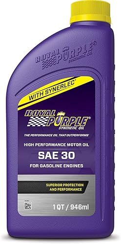 Miniatura 6 de Royal Purple Aceite de motor sintético de alto rendimiento SAE 10W-30 con licencia API 06130-6PK - 1 cuarto de galón (caja de 6)