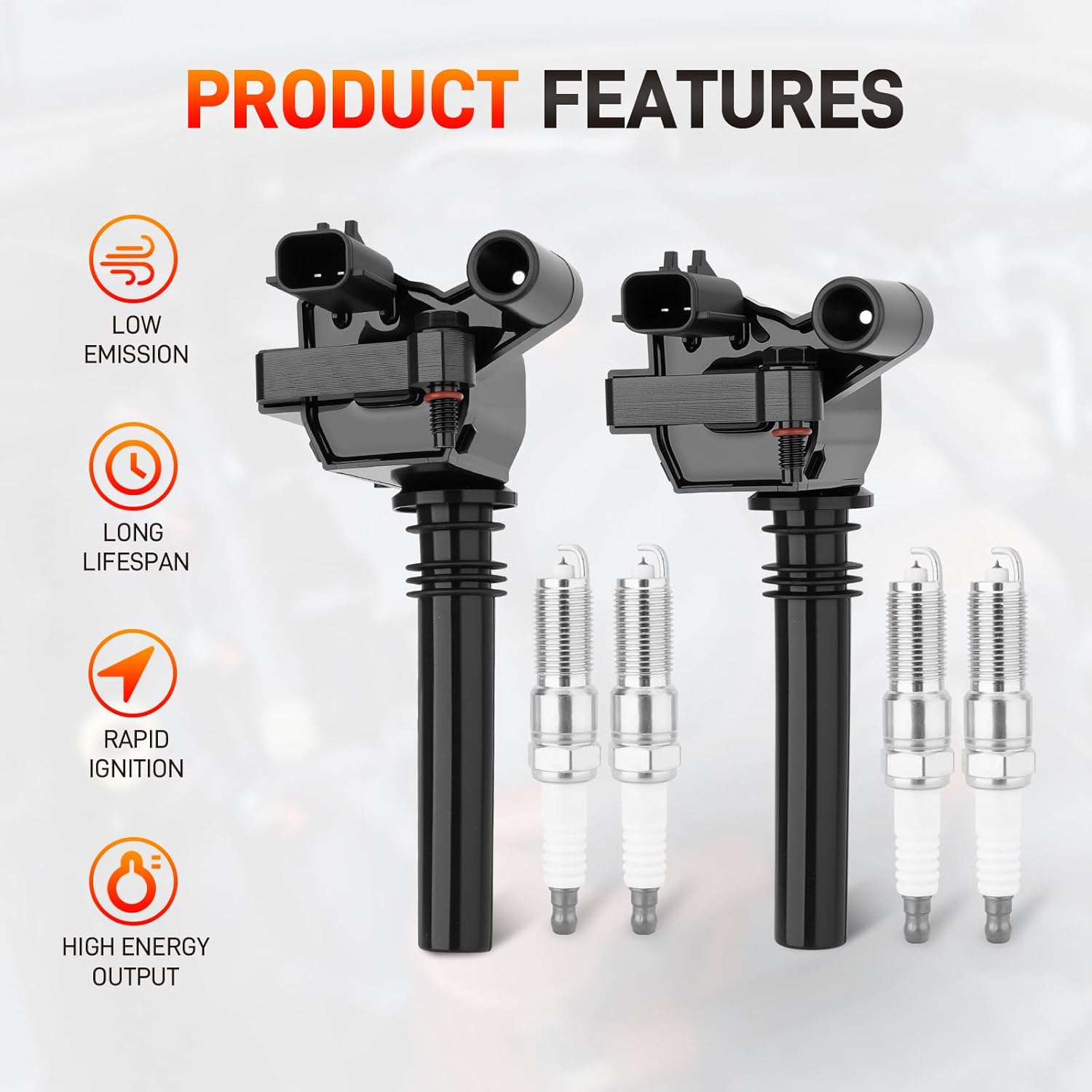 UF378 Set of 8 Ignition Coil Pack 16 Iridium Spark Plug with Wire Set Compatible with Dodge Jeep Chrysler - 2005 Magnum Grand Cherokee 2004-2005 Durango 2003-2005 Ram 1500 2500 3500 V8 5.7L