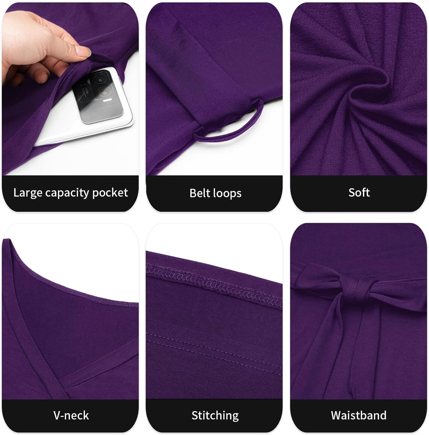 Runwind Plus Size Dress for Women - 3/4 Sleeve V Neck Maxi Dresses for Women （XL-6XL） - Image 6