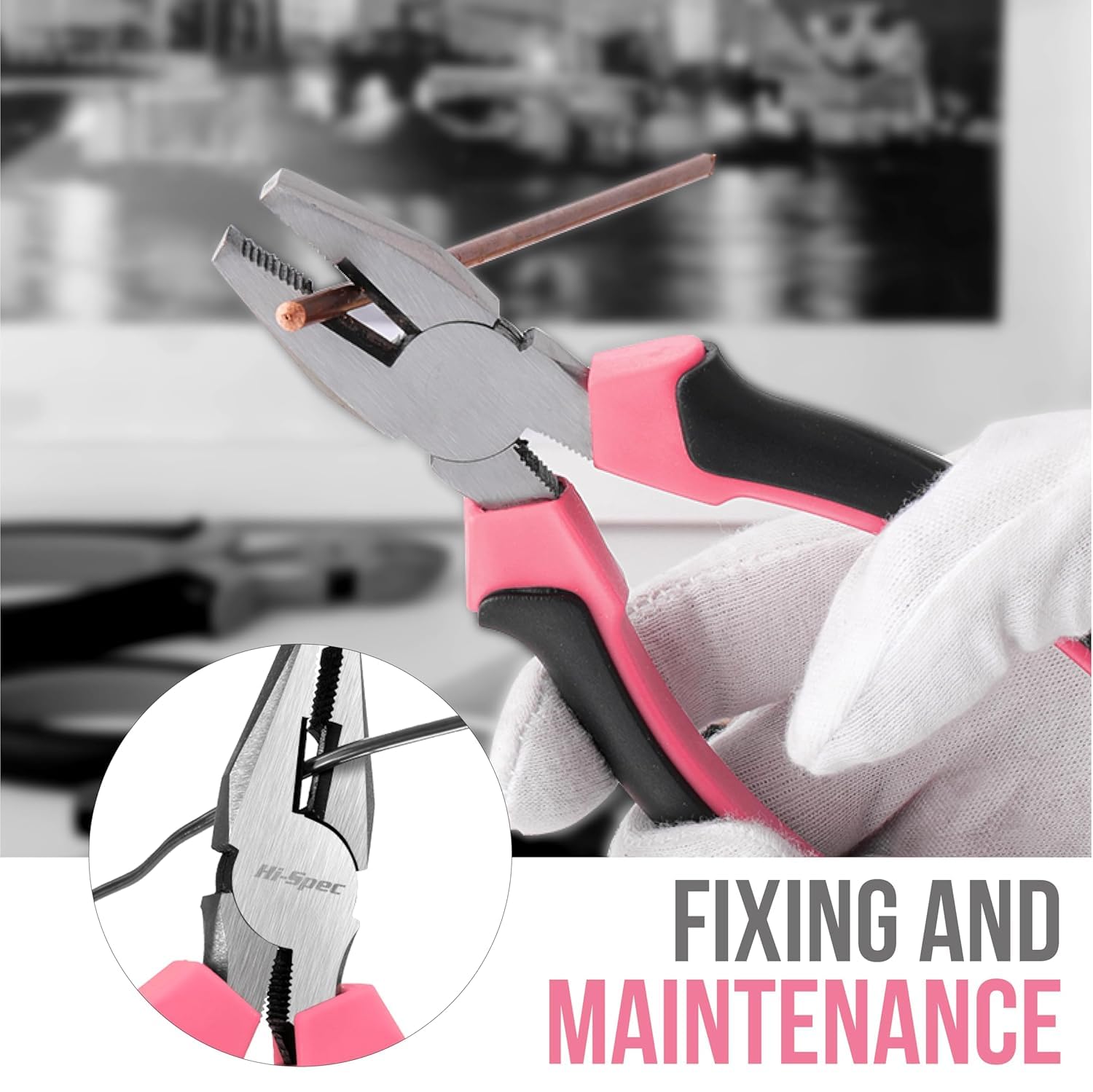 DotCom 24-Piece Household Tools Kit Essential Home Repair Set with Plastic Toolbox Ideal for College Students, Home Use & More 2