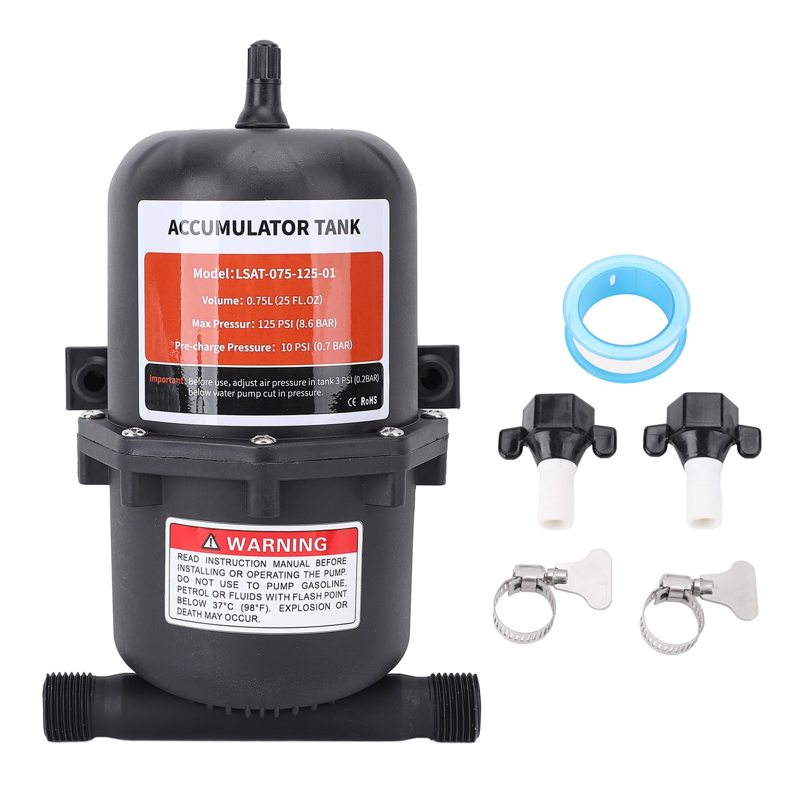 El Tanque Acumulador de 0,75 L Controla la Presión del Agua Suavemente en El RV para RV, Caravana, Barco, Remolque de Viaje
