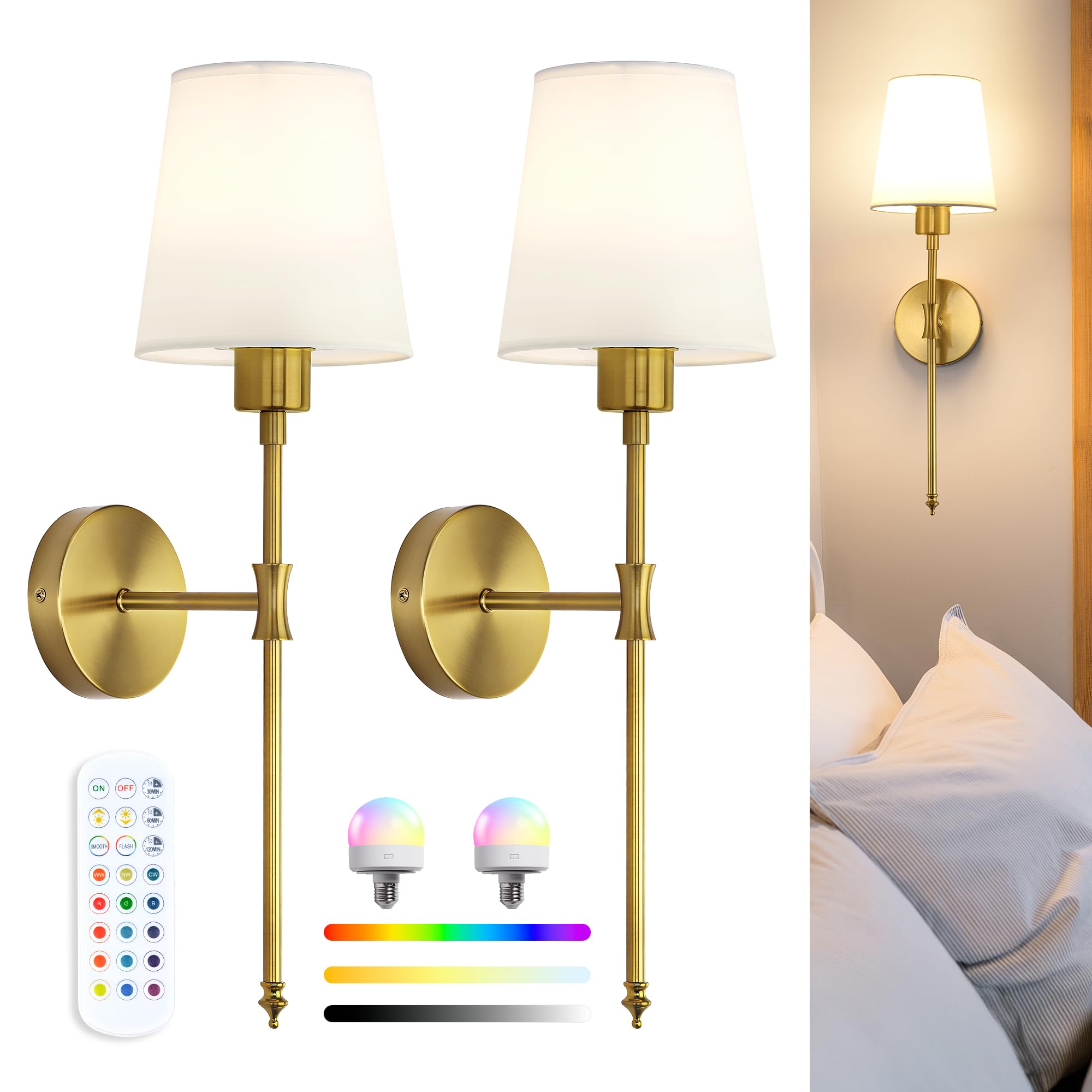 LuminexDesigns Floor Lamp with Table, 36 W + 7 W LED Floor Lamp Dimmable 3200 lm + 600 LM Modern Floor Lamp Living Room  Uplighter with Remote Control, 2700 K - 6500 K Black