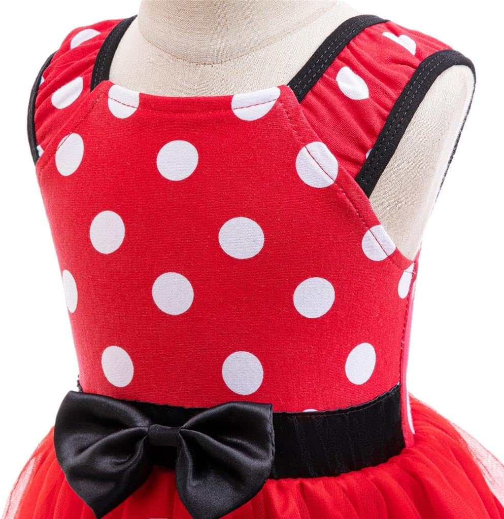 Dressy Daisy Infant Baby Girls Polka Dots Romper Costume Onesie Halloween Birthday Party Dress with Headband - Image 4