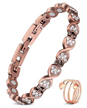 Pure Copper Bracelets for Women, Effective Copper Magnetic Healing Bracelets for Women, Jewelry Gifts with Sizing Tool