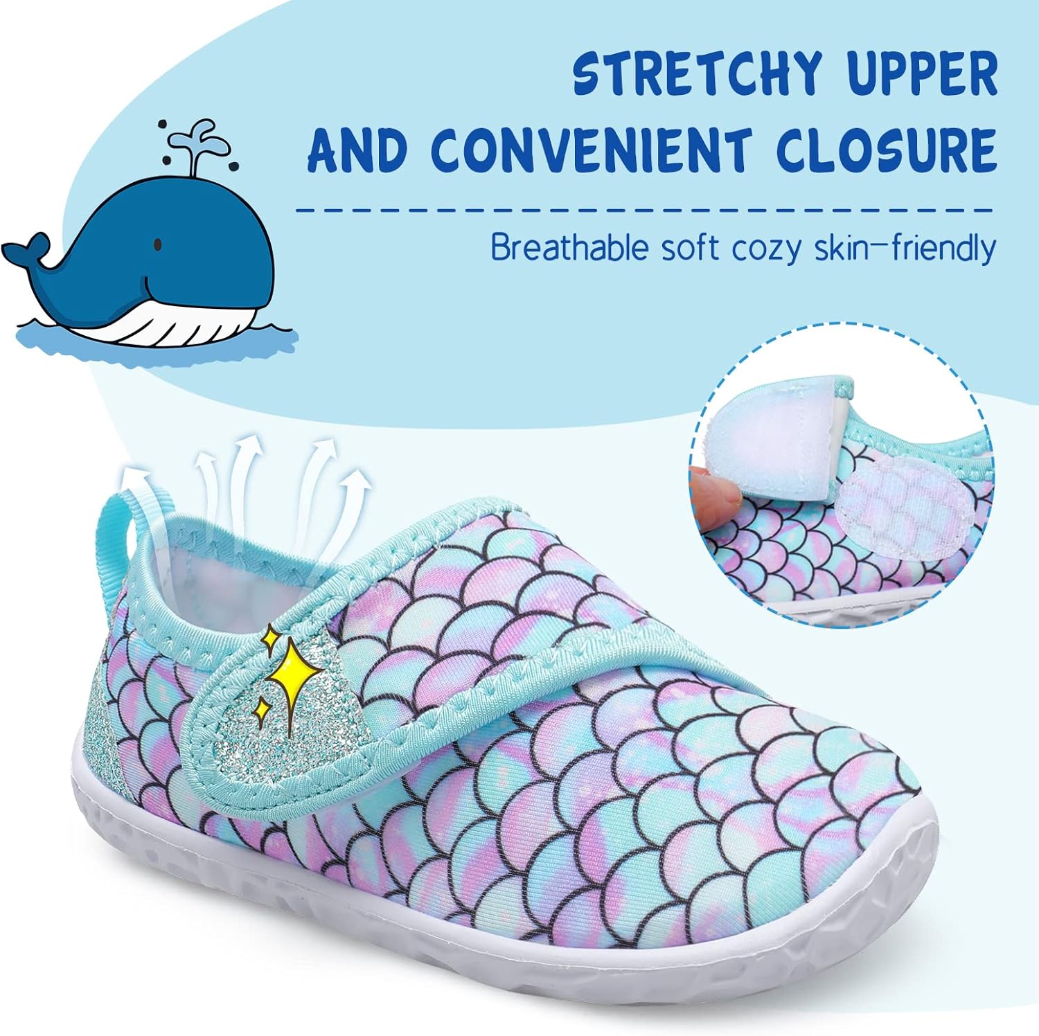  | LeIsfIt Toddler Water Shoes Boys Girls Aqua Socks Kids Breathable Swim Shoes Non-Slip Barefoot Beach Shoes | Water Shoes