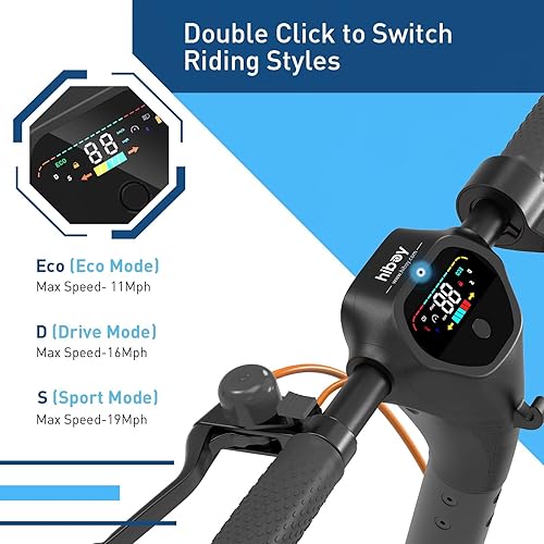 Miniatura 5 de Hiboy S2/S2 MAX Electric Scooter, 350/500W Motor, 8.5/10" Tires, 17/40.4 Miles Range E Scooter, 19 Mph Folding Commuter Electric Scooter for Adults