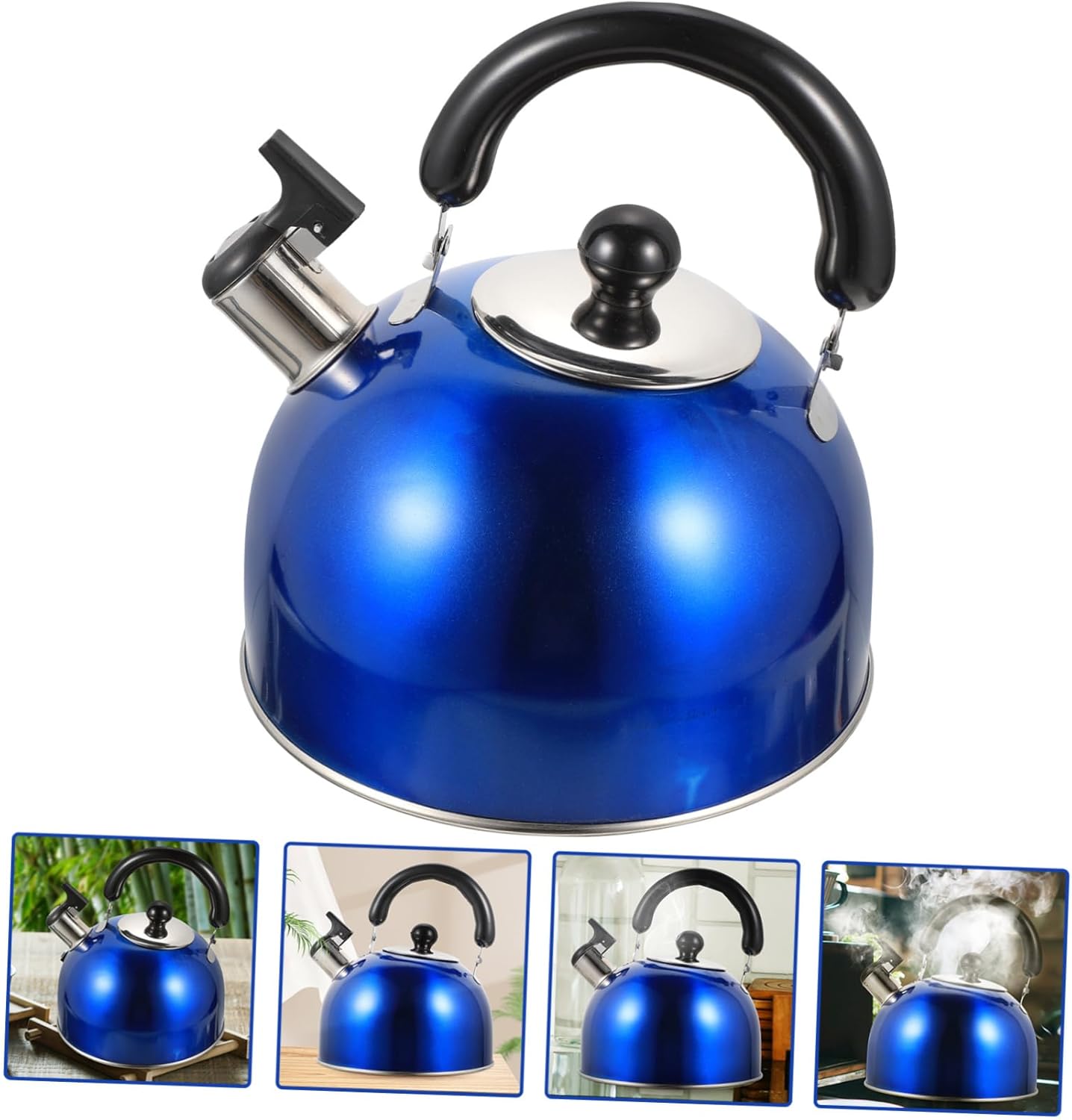 Unomor Tea Kettle for Home Electric Water Kettle Insulated Handle Whistling Pot Stainless Steel 3l Capacity