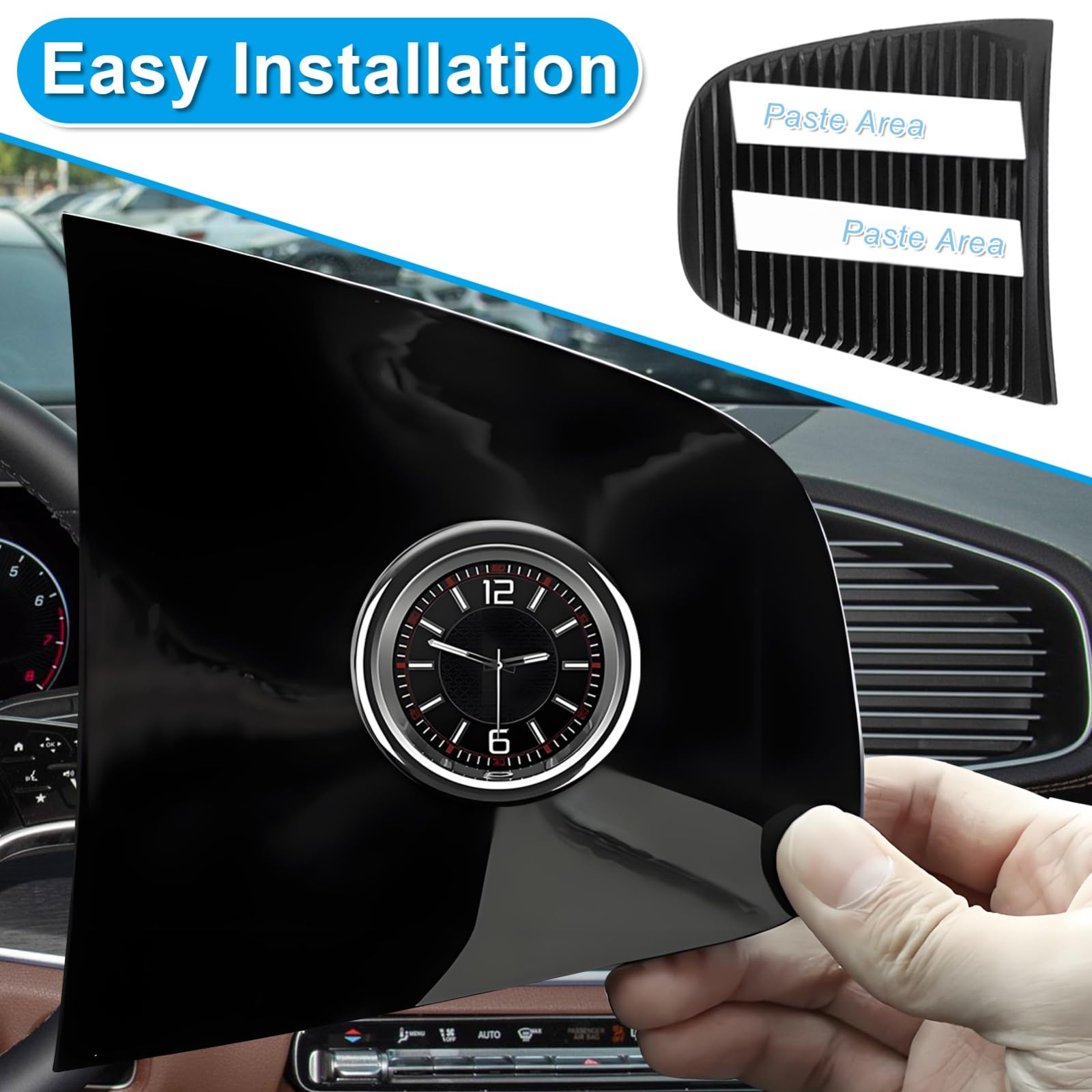 Copertura per Orologio al Nero Quarzo con Orologio Centrale per Mercedes-Benz GLE 350 450 AMG 53 Coupé 63 S GLS 450 580 AMG 63 W167 X167 V167 2020-2025 Interni Accessori
