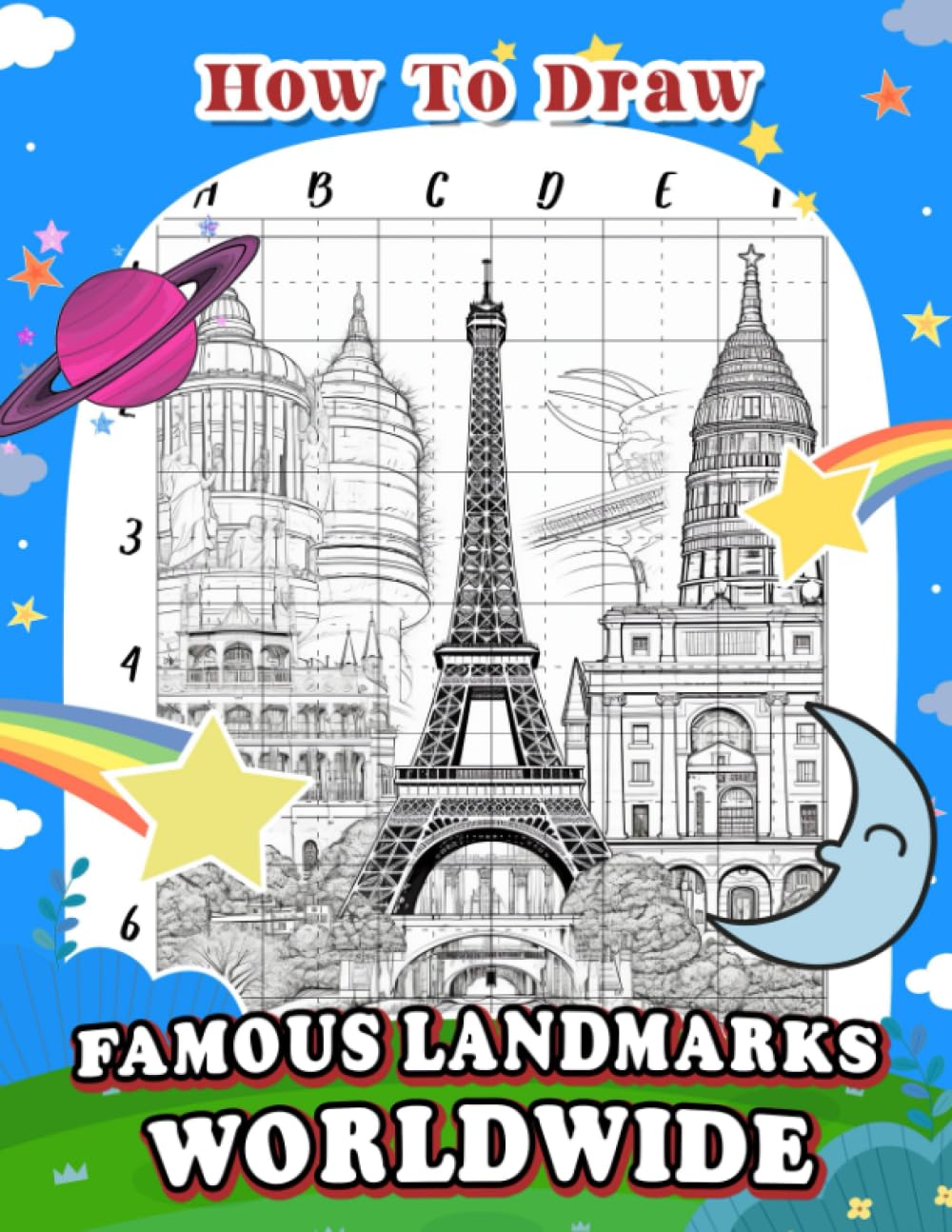 How To Draw Famous Landmarks Worldwide: Step-by-Step Drawing Guide for Kids - Explore Iconic Buildings and Structures while Coloring - Learn About Architecture in a Fun and Creative Way