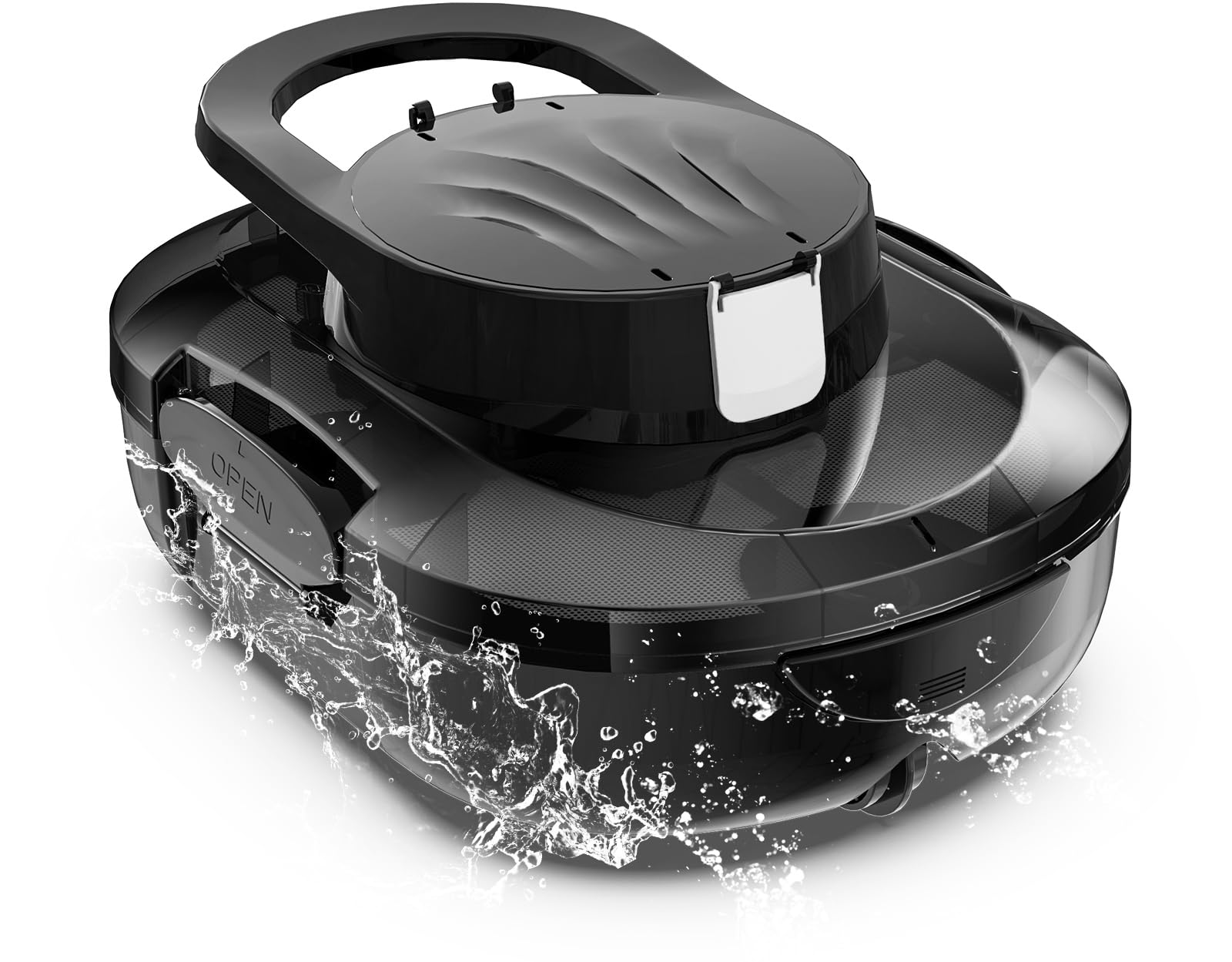 S1PRO (2026 Upgrade) Robot de Piscina, 120 Min de Autonomía Robot Limpiafondos Piscina Sin Cable con Doble Motor, Autoaparcable, para Piscinas de Fondo Plano 95m², Blanco Negro