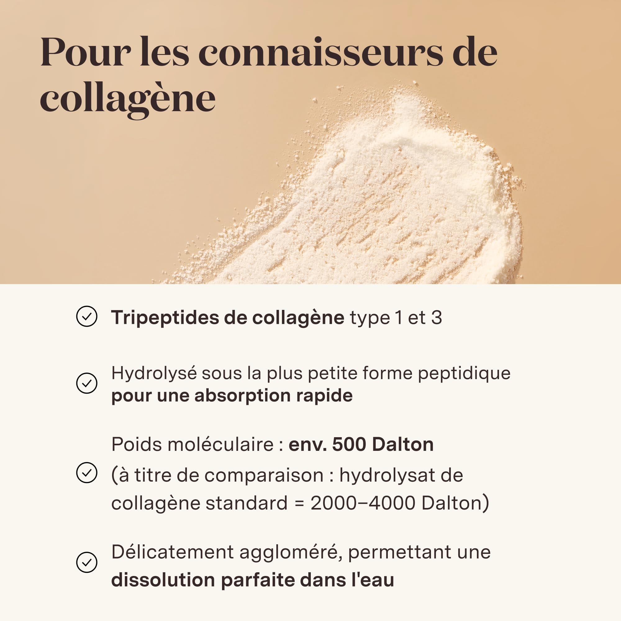 Glow25® Collagen Intensive – marin, tripeptides, vitamine C, zinc, biotine | Collagène intensif avec tripeptides, vitamine C, zinc, biotine – hydrolysat marin – peptides type 1 et 3 – bonne solubilité