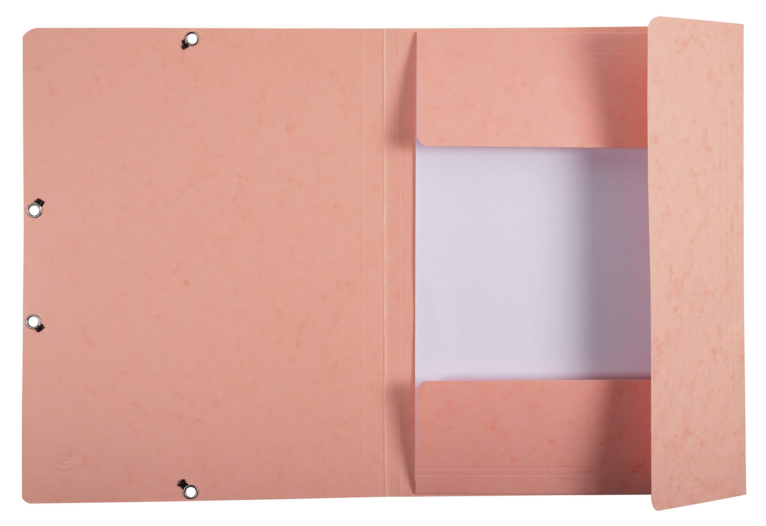 Exacompta 55527E Einschlagmappe Aquarel. Aus stabilem Karton DIN A4 mit 3 Klappen Pastellfarbe Koralle Sammelmappe Dokumentenmappe ideal für Büro und Schule