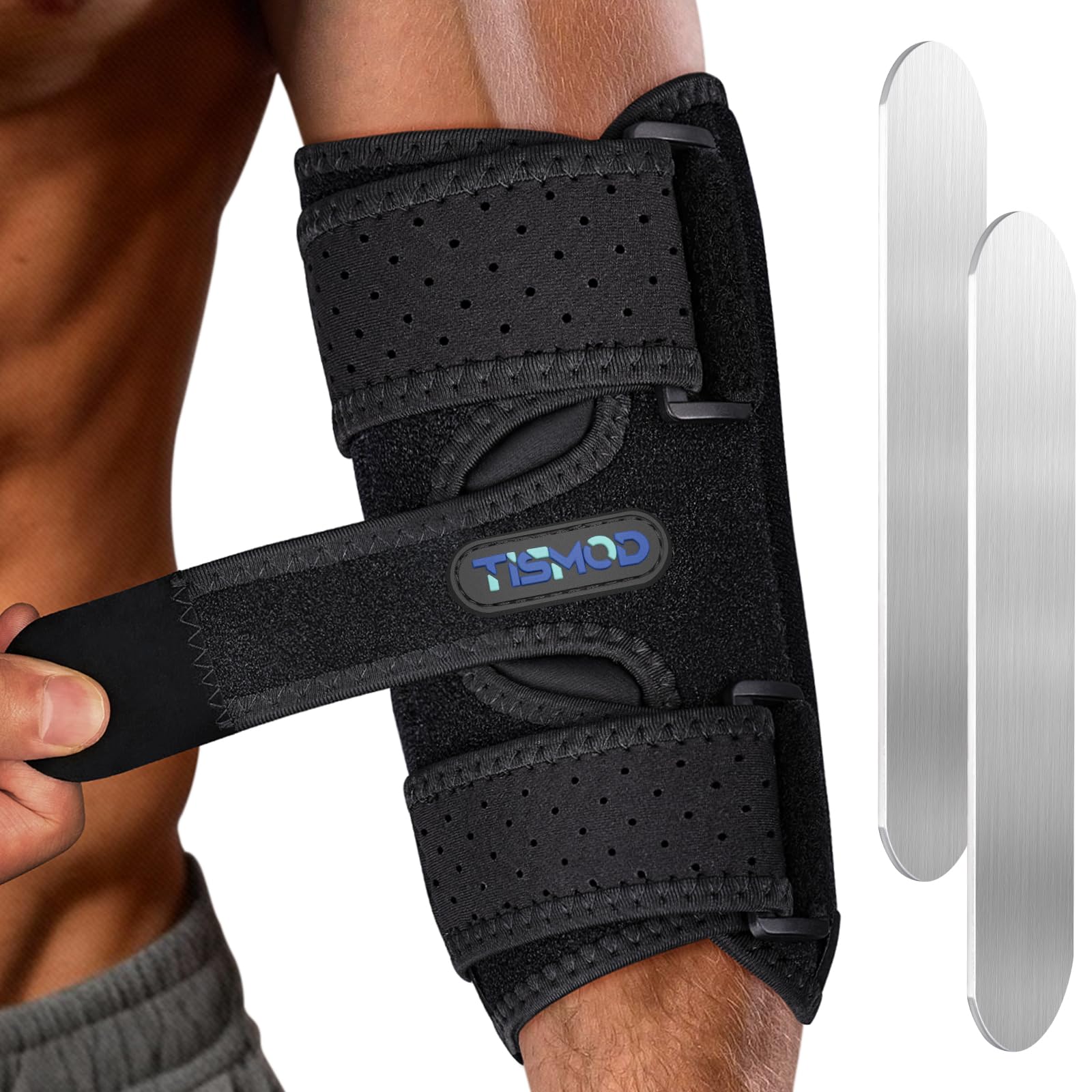 Elbow Brace, Elbow Splint for Cubital Tunnel Brace for Sleeping-Immobilizer for Ulnar Nerve Brace Elbow Pain fit Men & Women
