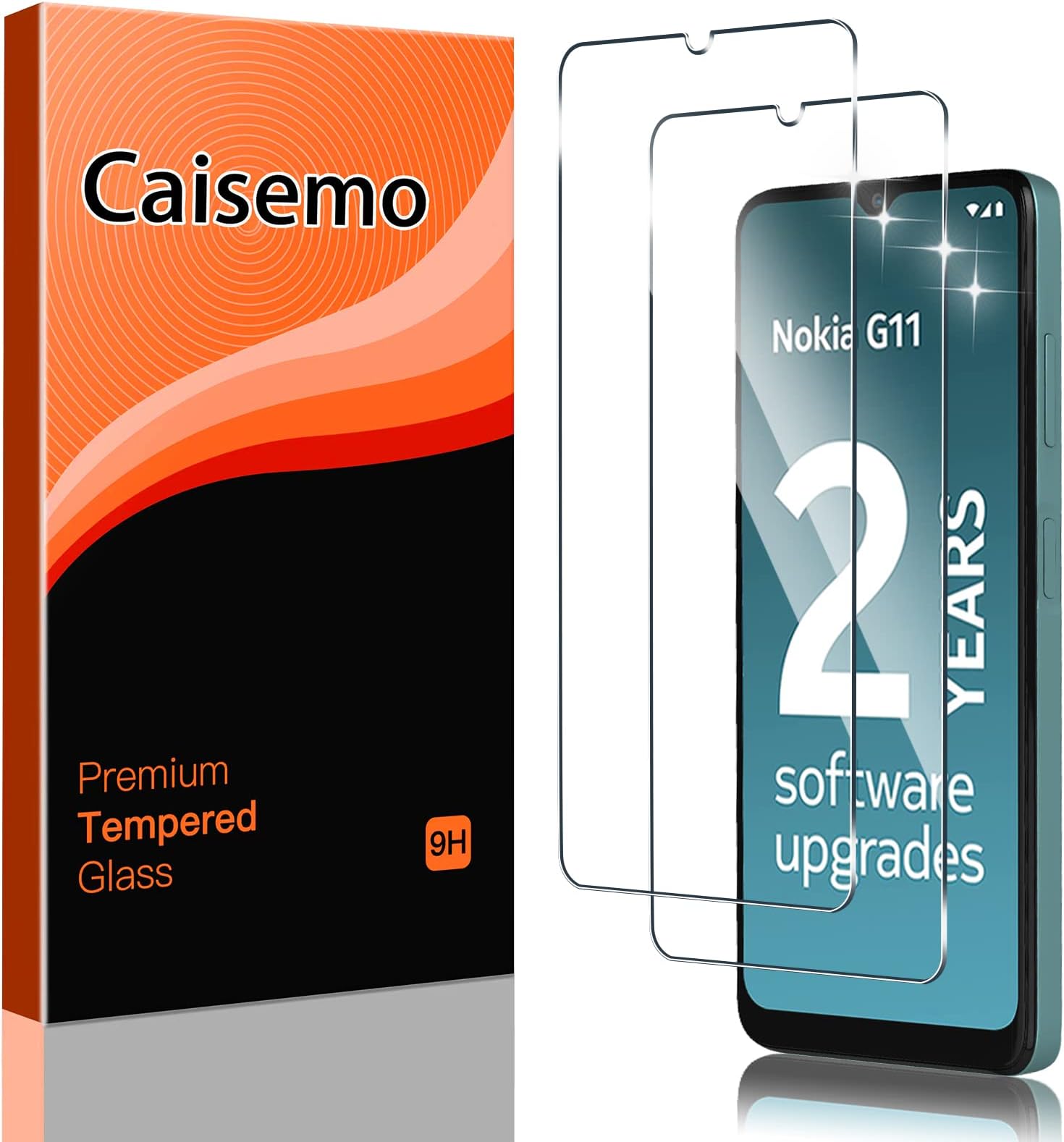 2 Pack For Nokia G11 / G21 Tempered Glass Screen Protector,9H Hardness, Anti Scartch,Soft Touch